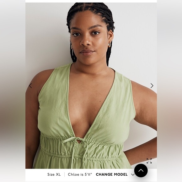 NWOT Madewell Sophia Deep-V Mini Dress (new without tags) - Picture 8 of 13